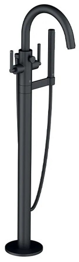 Baterie cada - dus freestanding Kludi Nova Fonte Puristic negru mat
