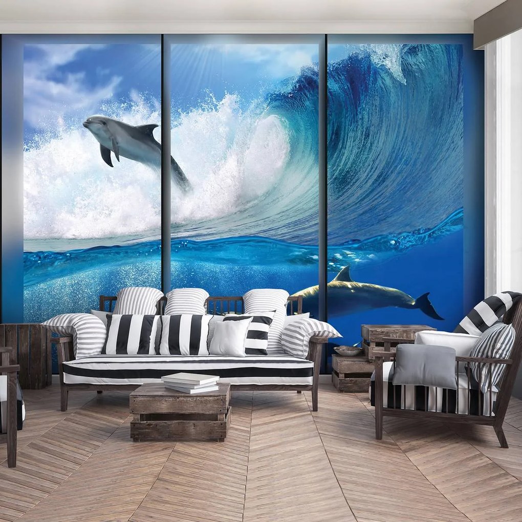 Fototapet - Delfini (152,5x104 cm)