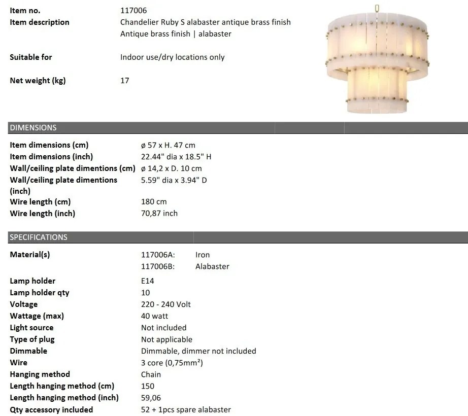 Lustra eleganta design LUX Ruby S