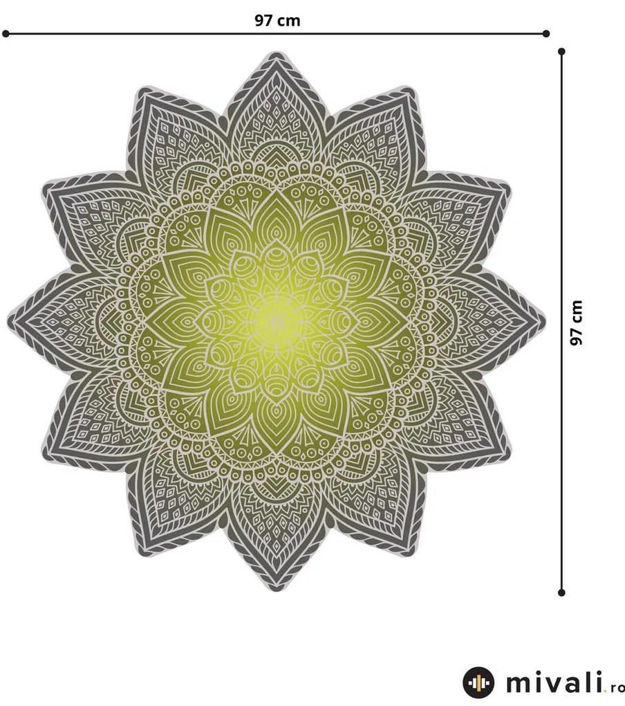 Autocolante de perete - Mandala verde