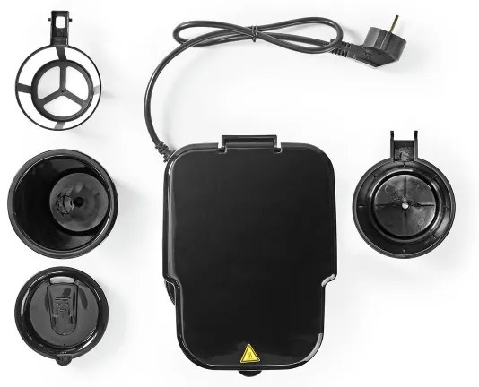 Cafetieră de o cană 0,4 l cu temporizator și cană de voiaj Nedis KACM300FBK