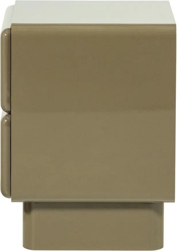 Noptieră verde cu aspect lucios Lustra – WOOOD