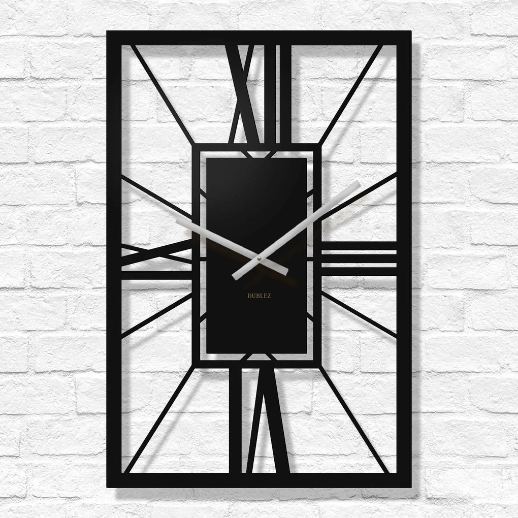 DUBLEZ | Ceas roman din lemn - Arch Deco