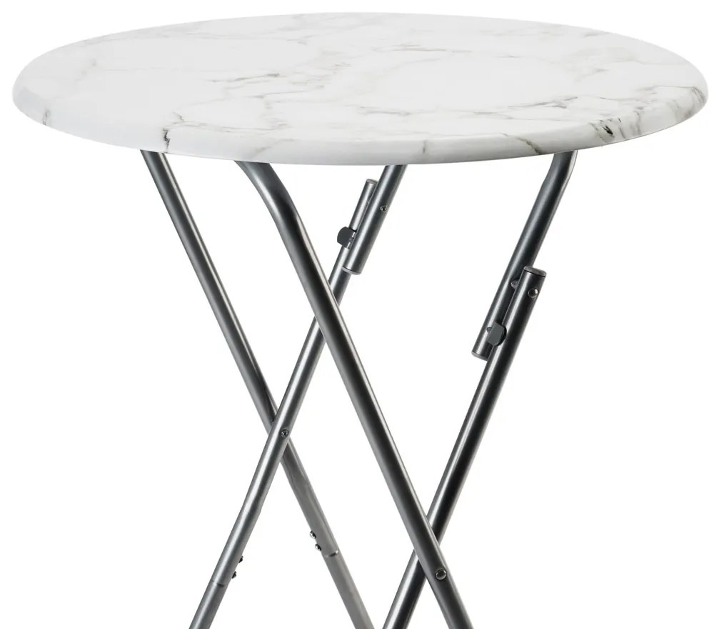 Masa bar aspect marmura Pliabil Ø 60 cm