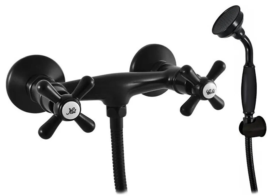 RAV Slezák MK180.5 - Set de duș MORAVA cu baterie, negru mat