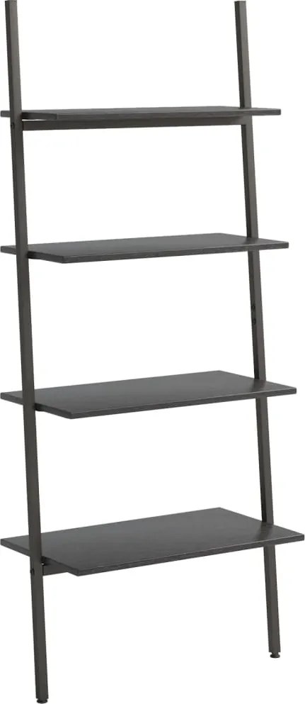 vidaXL Raft înclinat, cu 4 niveluri, negru, 64x34x150,5 cm