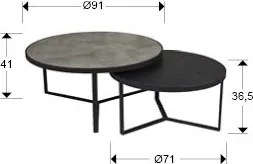 Set de 2 Masute de cafea design modern Naira