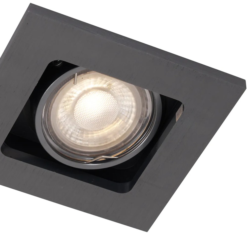 Spot modern integrat, gri antracit, GU10, 50 mm, rotund, orientabil - Qure