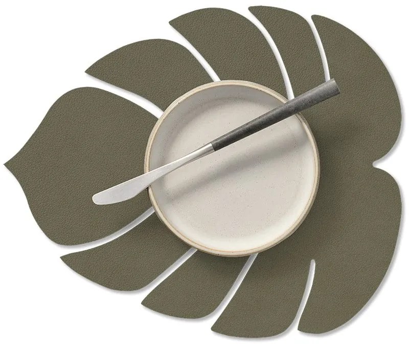 Suport pentru farfurii din piele ecologică 22x26 cm Monstera Leaf Nupo – LIND DNA