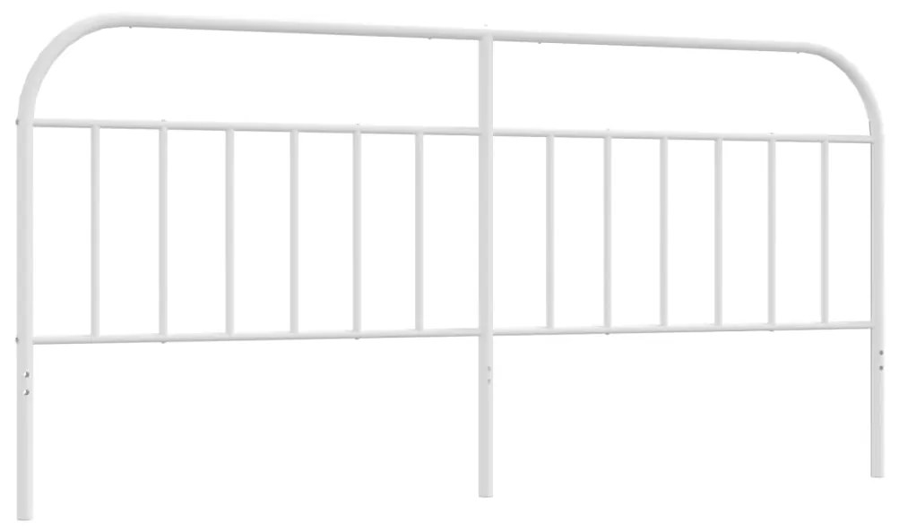 vidaXL Tăblie de pat de schimb metalică, alb, 200 cm