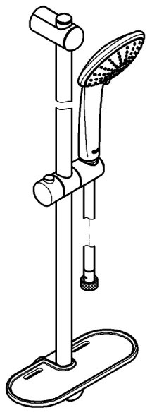 GROHE 27227001 - Set de duș EUPHORIA 900 mm, crom lucios