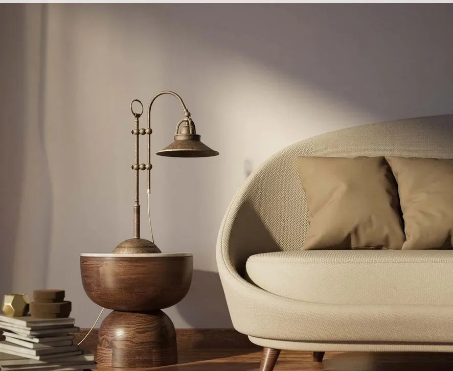 Lampa de masa stil industrial din alama personalizabila Alice