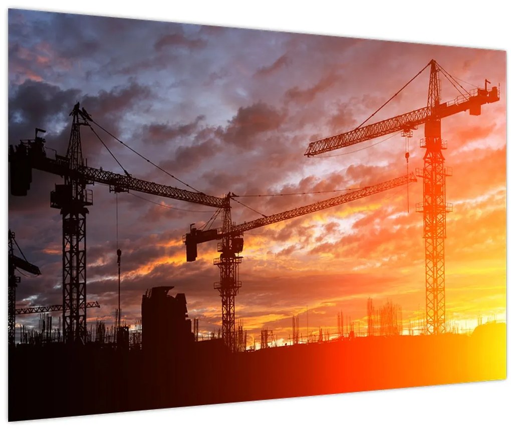 Tablou - Șantier de construcții (90x60 cm)