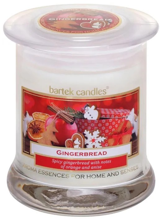 Lumânare în sticlă cu capac TURTĂ DULCE DE CRĂCIUN 260 g