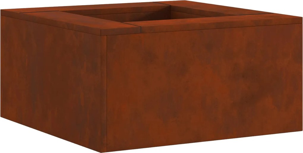 vidaXL Cuptor de foc Maro 60 x 60 x 30 cm Oțel rezistent de intemperii