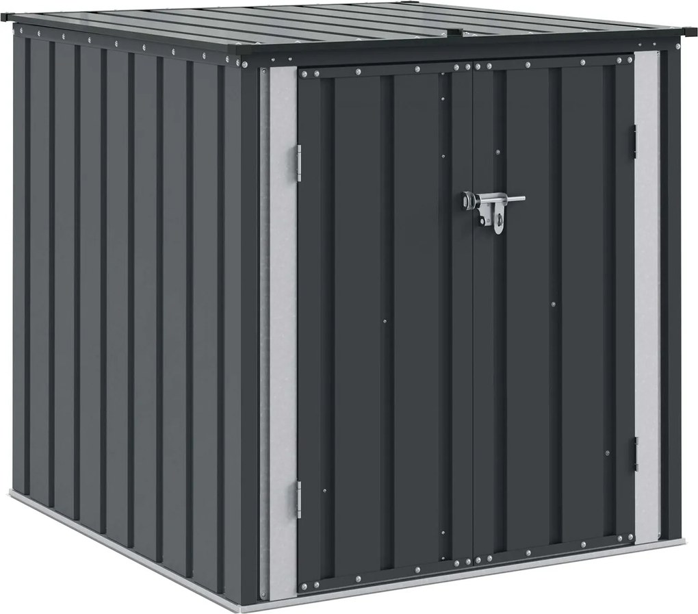 vidaXL Cutie de depozitare pentru grădină Negru 101,5 x 107 x 100 cm