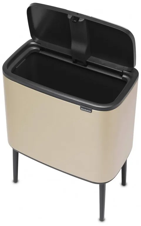 Coș Brabantia Bo Touch 1003213, 36 L, Deschidere lină și silențioasă, Deschidere mare, Auriu metalic