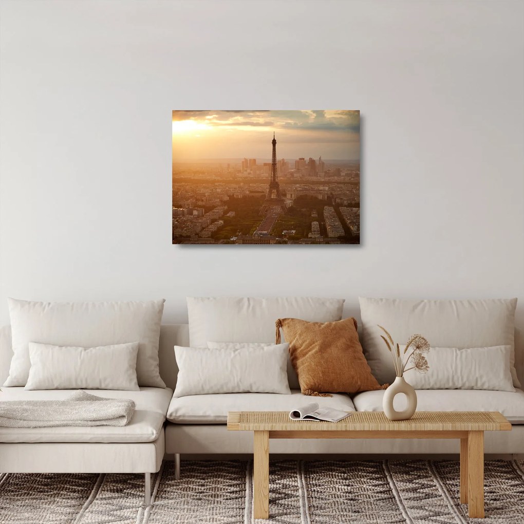 Tablou pe sticlă - Turnul Eiffel (70x50 cm)