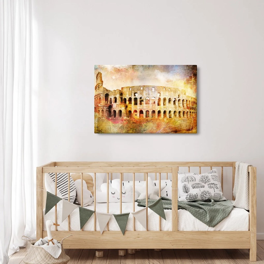 Tablou - Pictură digitală, Colosseum, Roma, Italia (90x60 cm)