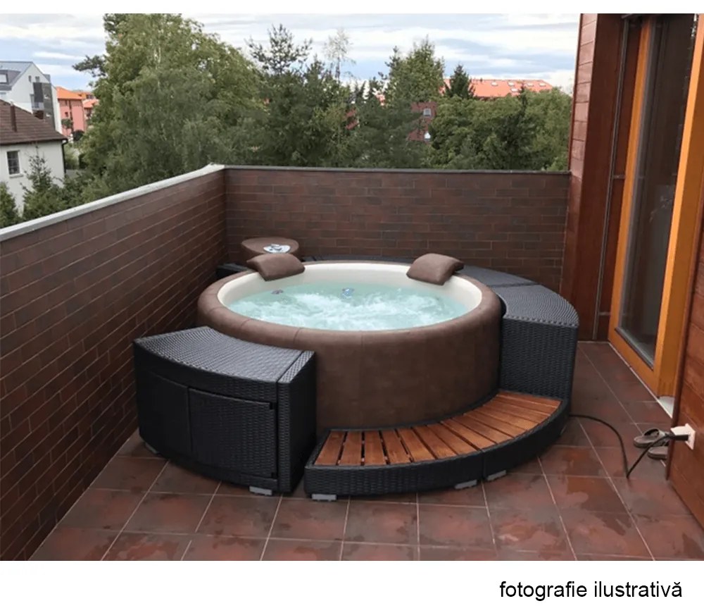 Jacuzzi gonflabil, gri/alb, 2-4 pers., 600 l, KAMINO TYP 3
