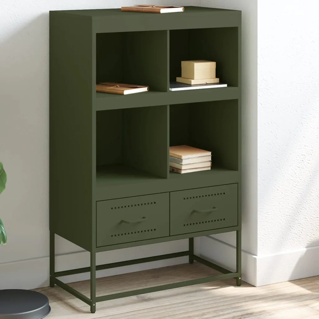vidaXL Dulap înalt, verde măsliniu, 68x39x111,5 cm, oțel