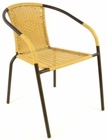 Set 4x scaune de grădină Polirattan+masă de sticlă