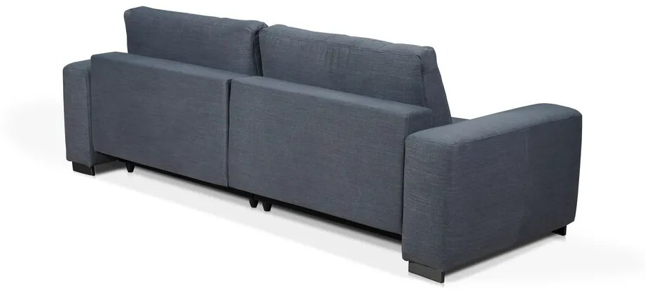 Canapea extensibila cu 3 locuri, Vienna, 106 x 269 x 92 cm, gri inchis