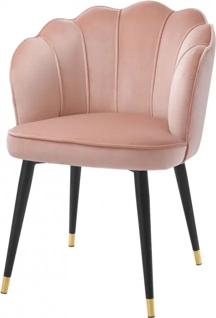 Scaun elegant design LUX Bristol catifea roz deschis 113542 HZ