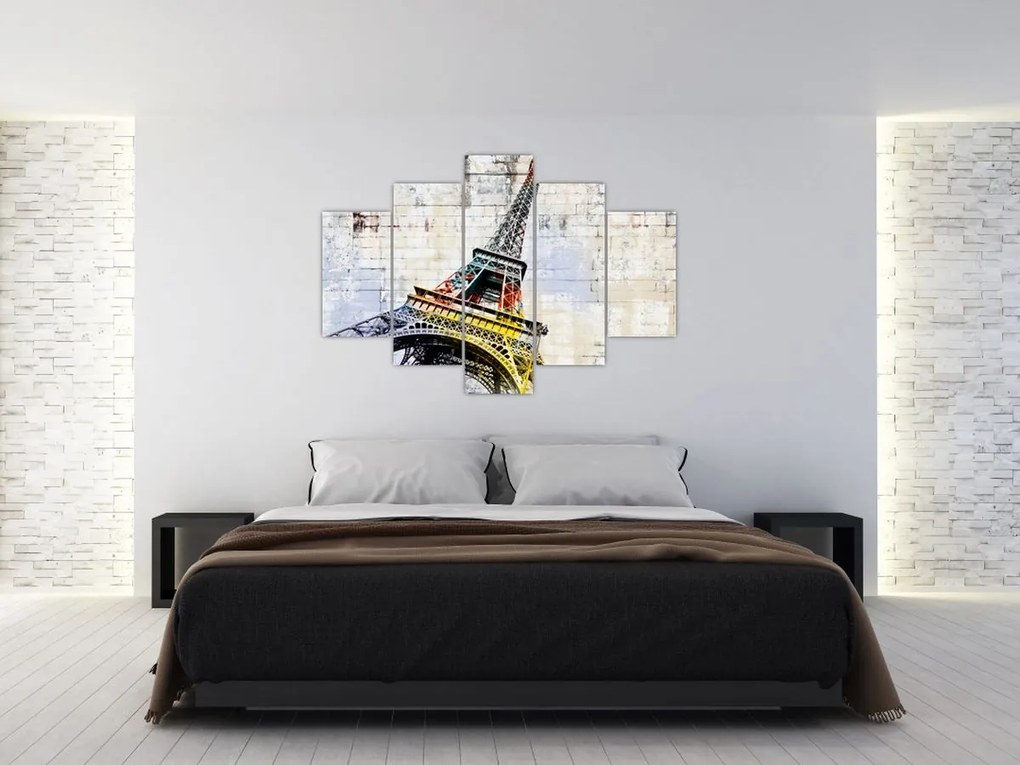 Tablou - Arta digitală a Turnului Eiffel (150x105 cm)