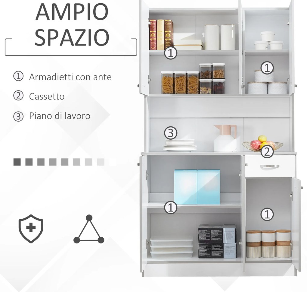 HOMCOM Dulap Suspendat de Bucătărie Albastru din Lemn Spațiu Amplu de Stocare 101x39x180cm Design Modern | Aosom Romania