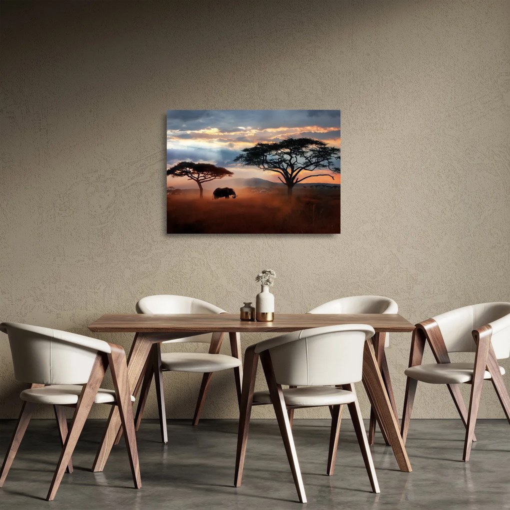 Tablou pe sticlă - Parcul Național Serengeti, Tanzania, Africa (70x50 cm)