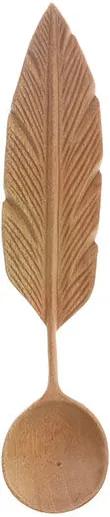 Lingura sculptata manual din lemn mahon Feather HK Living