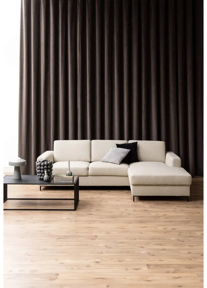 Măsuță de cafea neagră cu blat din sticlă 60x120 cm Strington – Actona