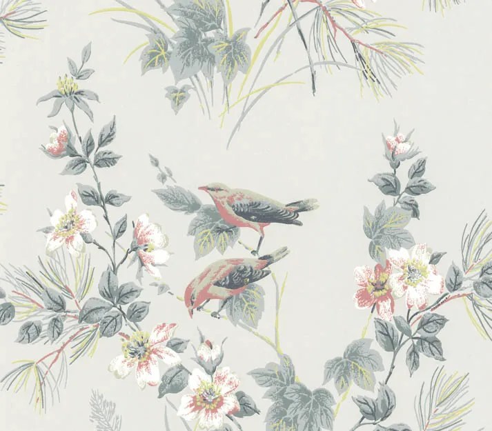 Tapet Rosemore, Grey Luxury Bird, 1838 Wallcoverings, 5.3mp / rola