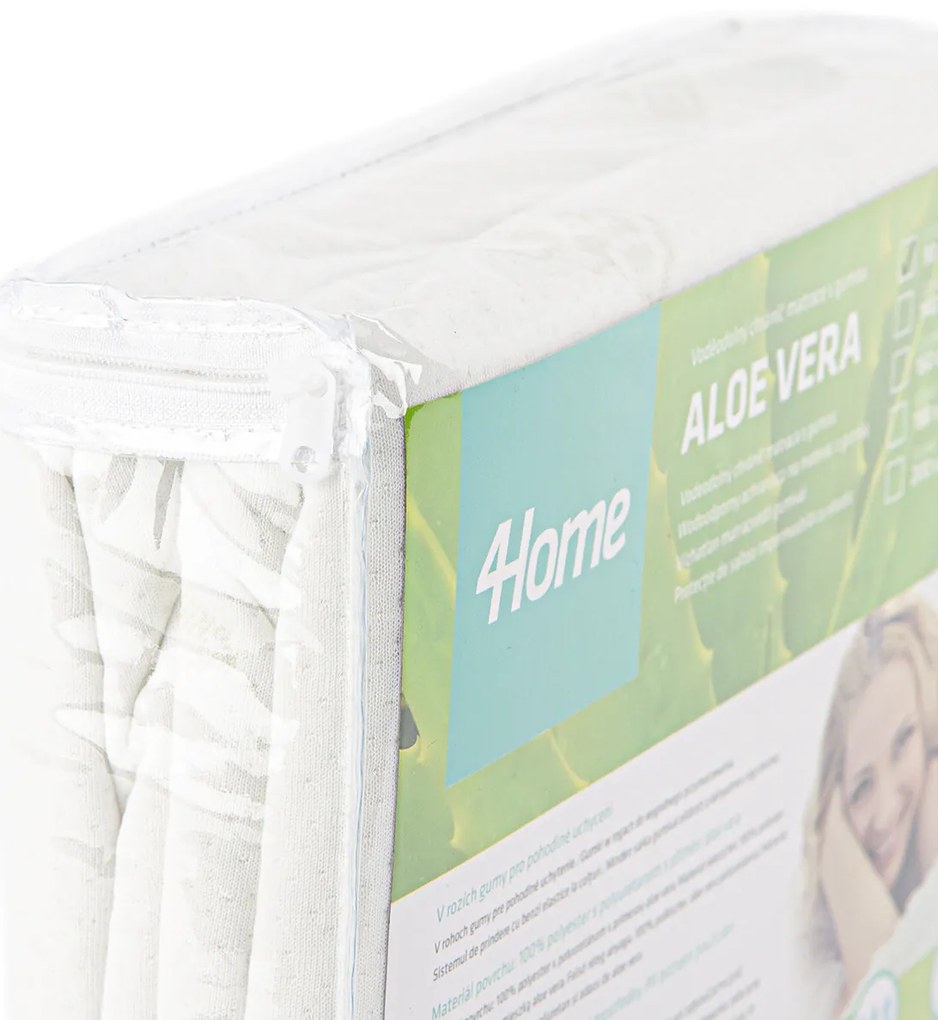 Protecție impermeabilă pentru saltea 4Home Aloe Vera cu bordură, 90 x 200 cm + 30 cm, 90 x 200 cm