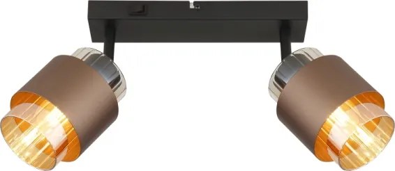 Globo 15560-2C - Aplică spot MILLEY 2xE27/40W/230V negru/bronz