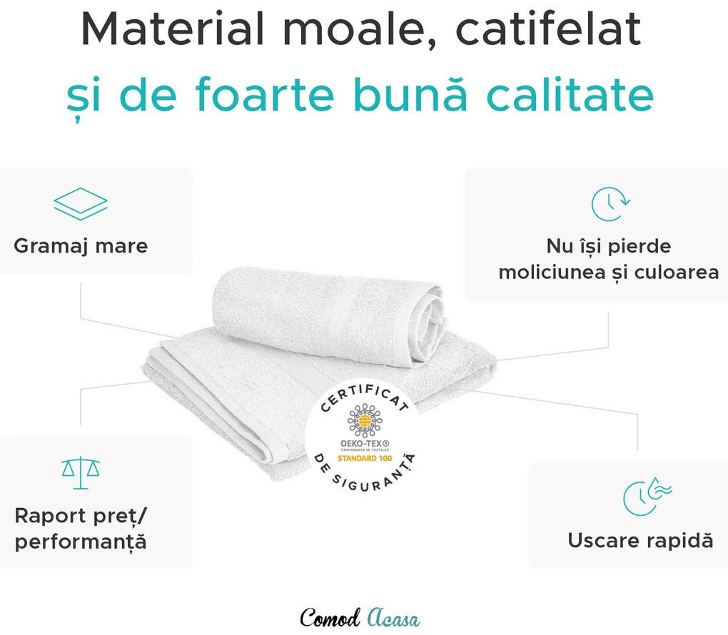 Prosop CLARYSSE ELEGANCE 60x110 cm albastru, 100% bumbac