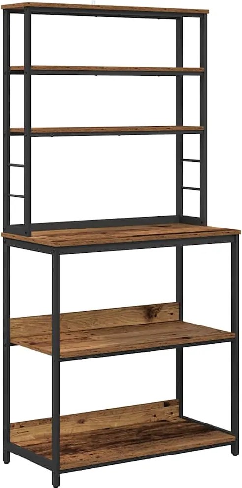 vidaXL Raft de bucătărie Lemn Vechi 80 x 40 x 168 cm Lemn compozit