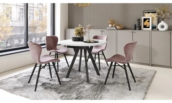 Masă de dining ARTUR alb/negru