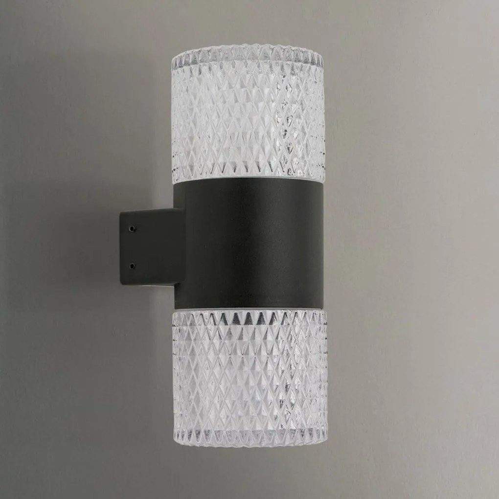 Aplica de exterior moderna IP65 MONDO 2L negru