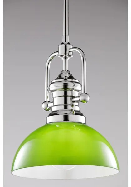 Jupiter 2071 - Lustră pe tijă PLATINO 1xE27/15W/230V verde/crom lucios