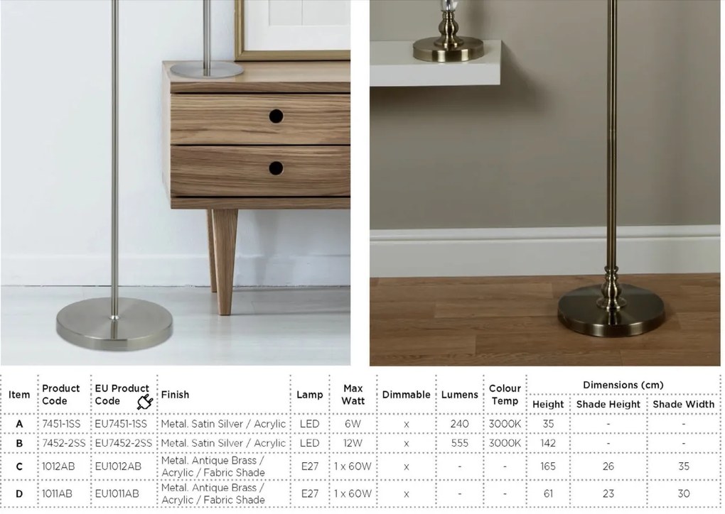 Lampadar / Lampa de podea clasica design elegant Oscar EU1012AB SRT