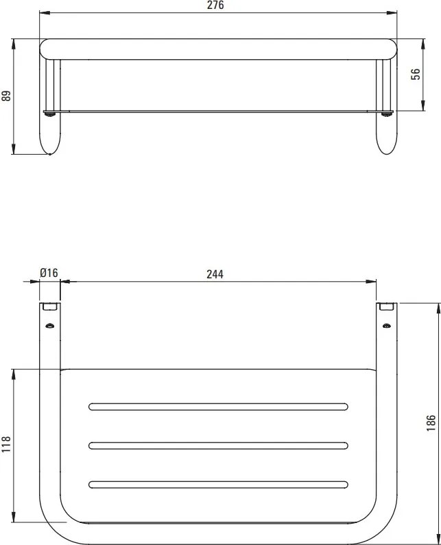SILIA coș de duș finisaj titan ADI_D551
