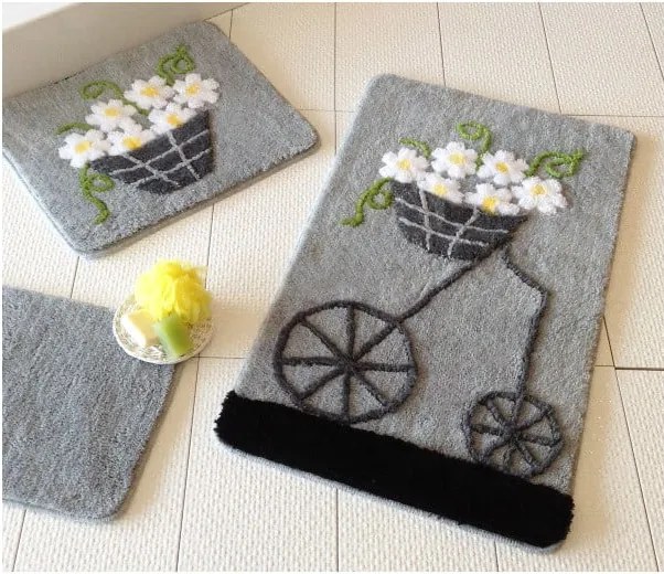Set 3 covorașe de baie Confetti Bathmats Alacati