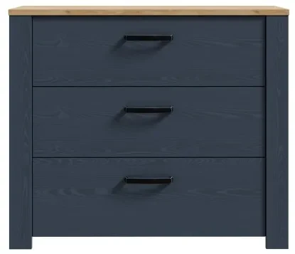 Comoda Boho Stejar Riviera Si Stejar Bleumarin, 101.6 Cm