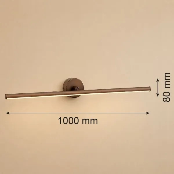 Argon 8997 - Aplica LED pentru tablouri MIRI, 18W, 230V, 3000K, 100 cm, maro