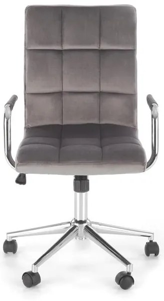 Scaun ergonomic de birou din catifea gri, TORNE 4 VELVET