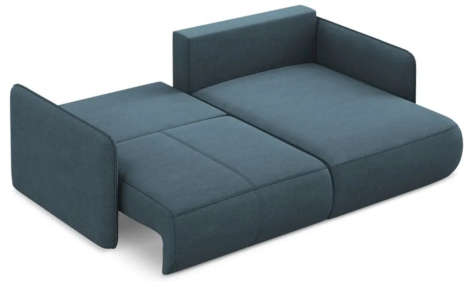 Colțar albastru extensibil/cu spațiu de depozitare (cu colț pe partea dreaptă) Nanea – Makamii