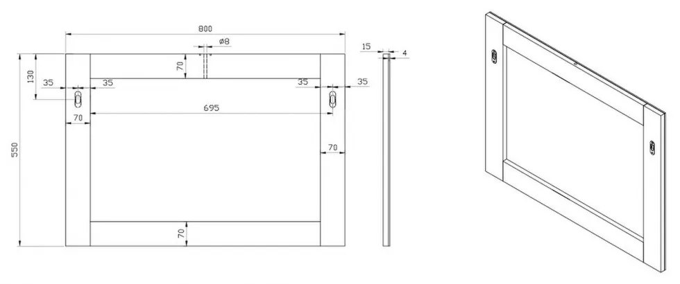 Oglindă de perete Nina 80