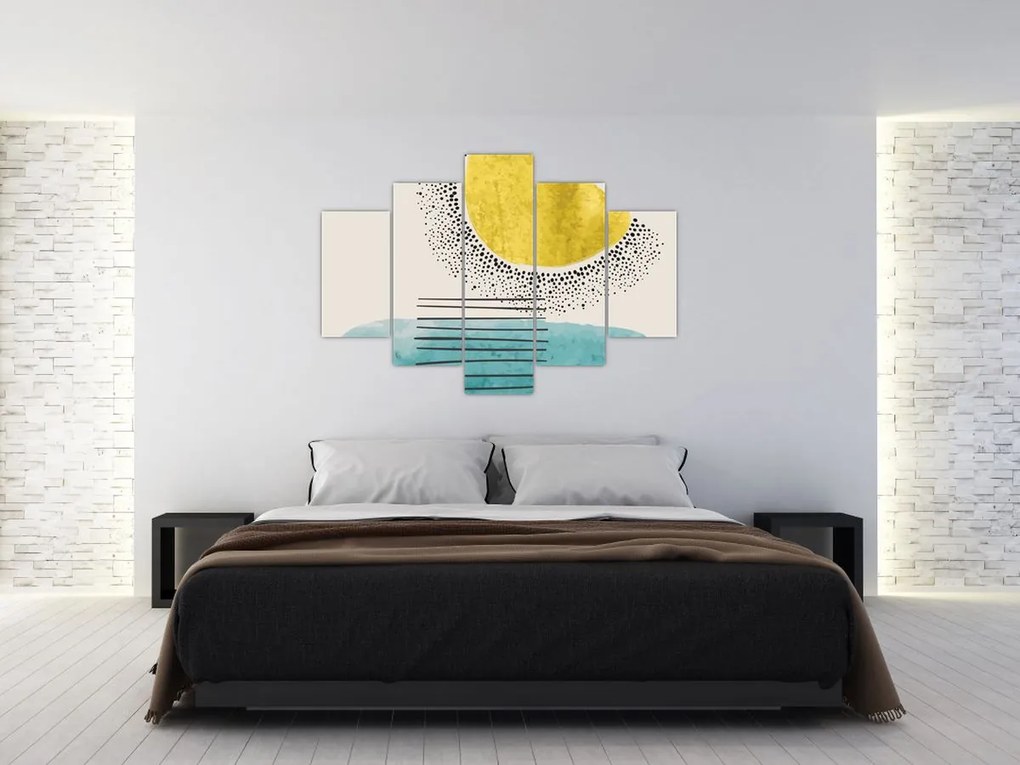 Tablou - pictură abstractă de plajă N⁰2 (150x105 cm)